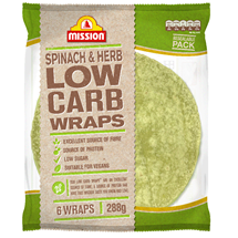 Mission Spinach and Herb Low Carb Wraps