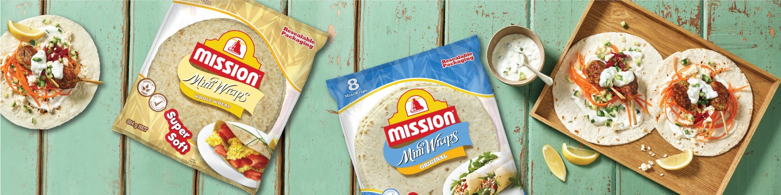 Mission Website Banner Products Page Bakery 1600X400px Mini Wraps