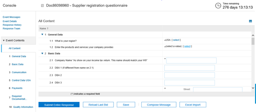 Registration Questionnarie