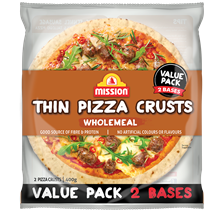 Mission Wholemeal Thin Pizza Crusts