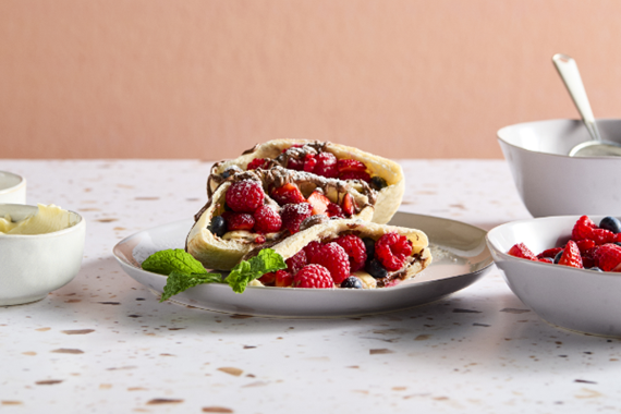 Fresh Berries & Nutella Pita Pockets