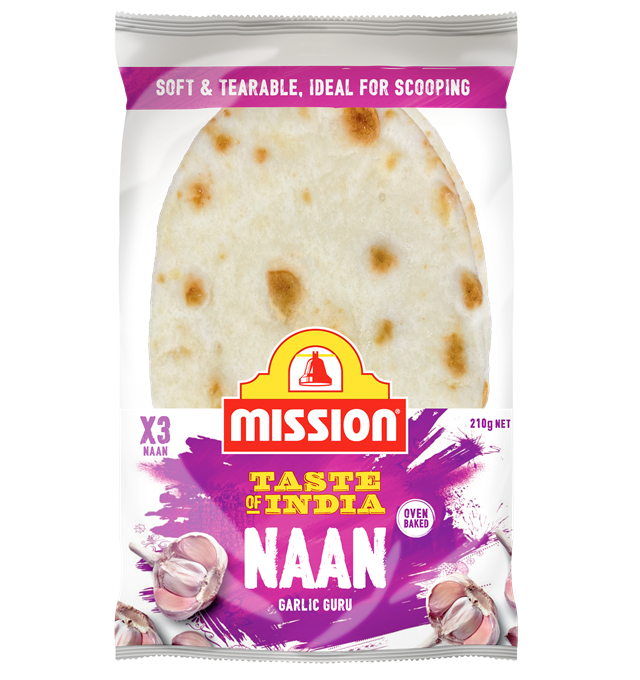 Mission Garlic Naan 210G Front