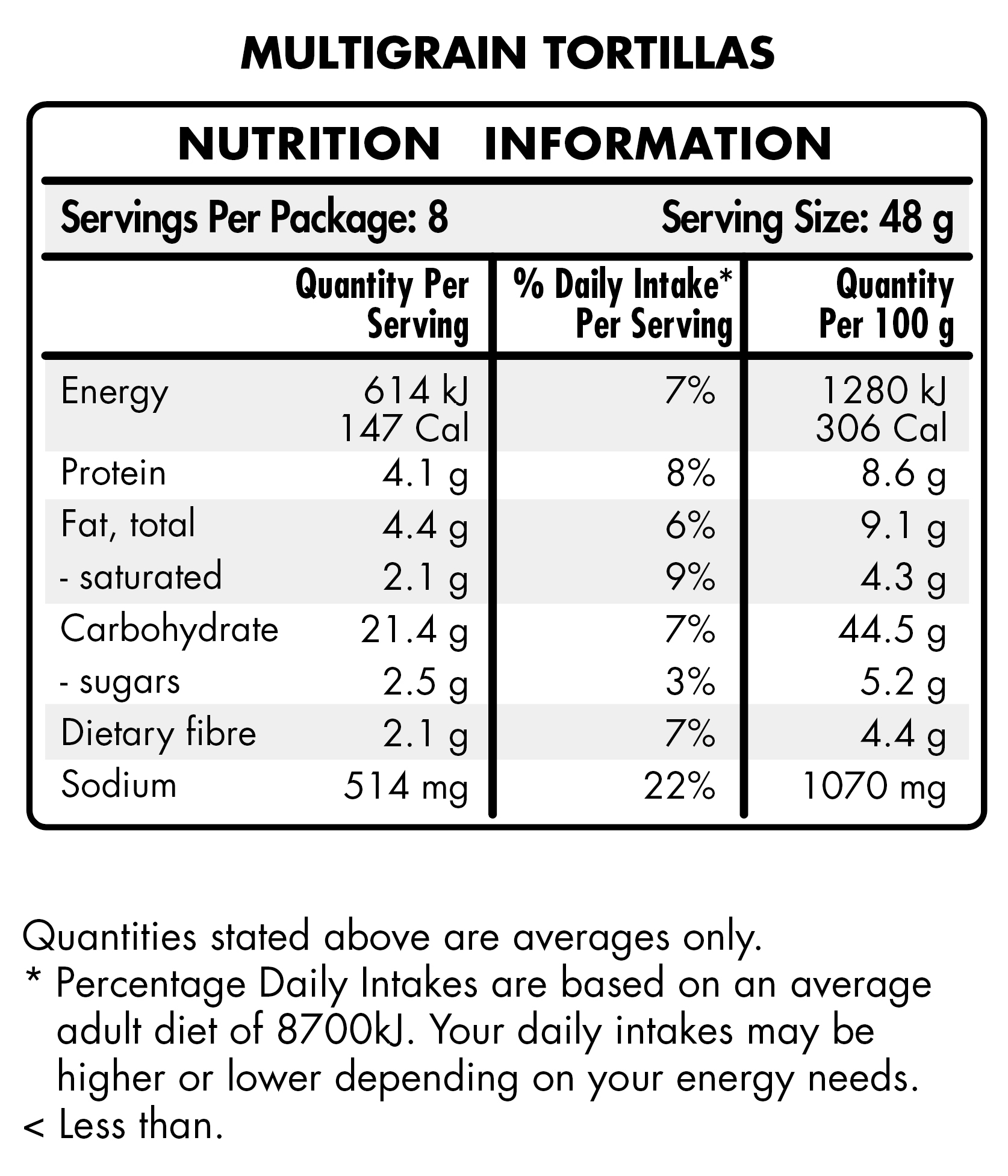 Mission Multigrain Tortillas
