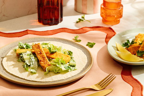 Caesar Tofu Wraps