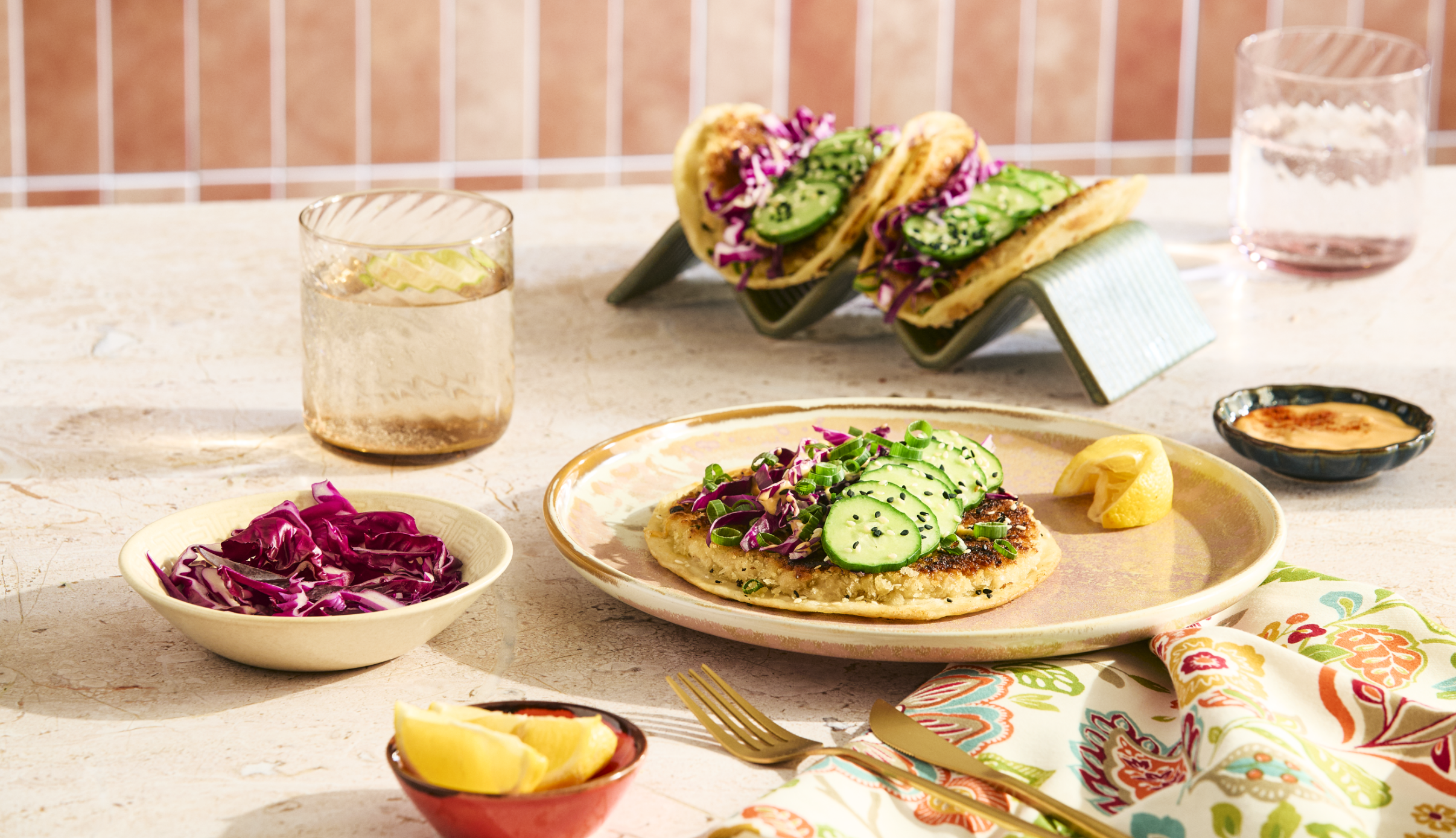 Chicken Katsu Smashed Tacos