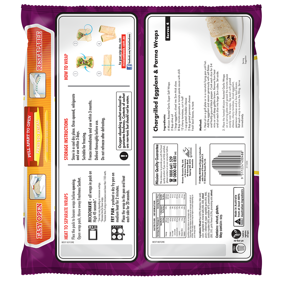 Mission Supersoft Wraps Roasted Garlic Render 2025 Back