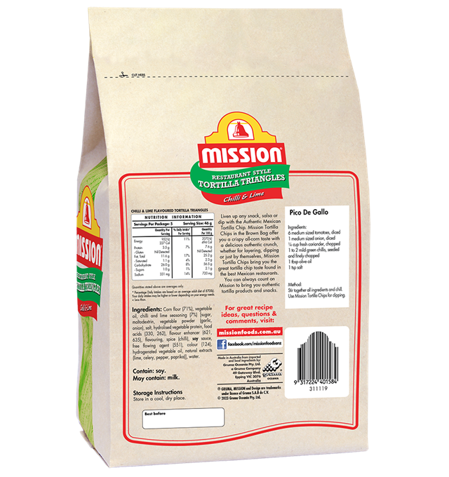 Mission Chilli & Lime Tortilla Triangles Render Logo Back