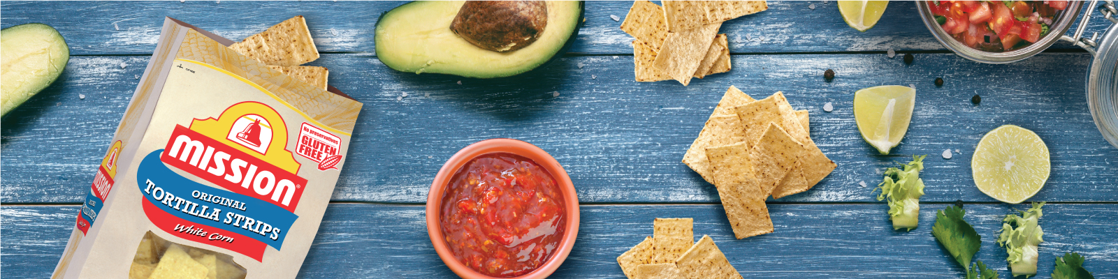 Mission Website Banner Products Page Corn Chips 1600X400px 230G Corn Chips