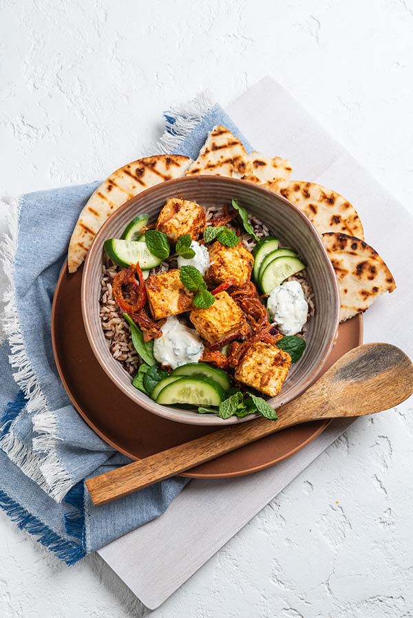 Paneer Salad with Raita