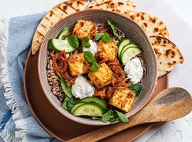 Paneer Salad with Raita