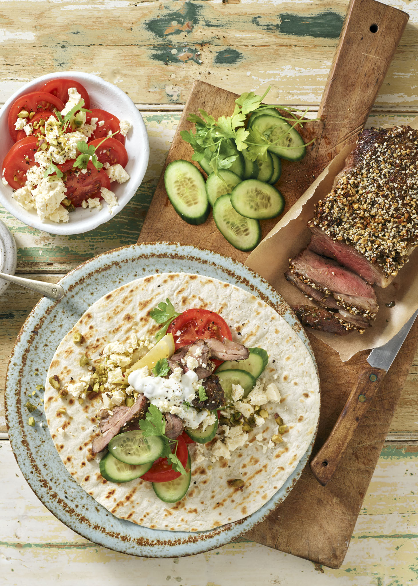 Roasted Middle Eastern Lamb Wraps