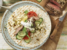 Roasted Middle Eastern Lamb Wraps