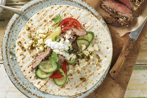 Roasted Middle Eastern Lamb Wraps