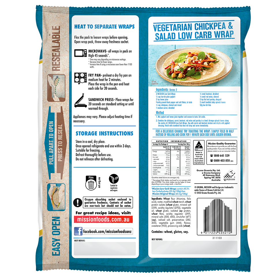 Mission Low Carb Wraps