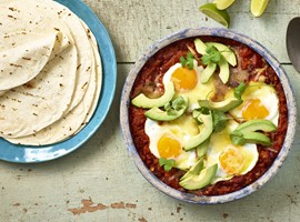 Mexican Chilli Bean Bake with Eggs
