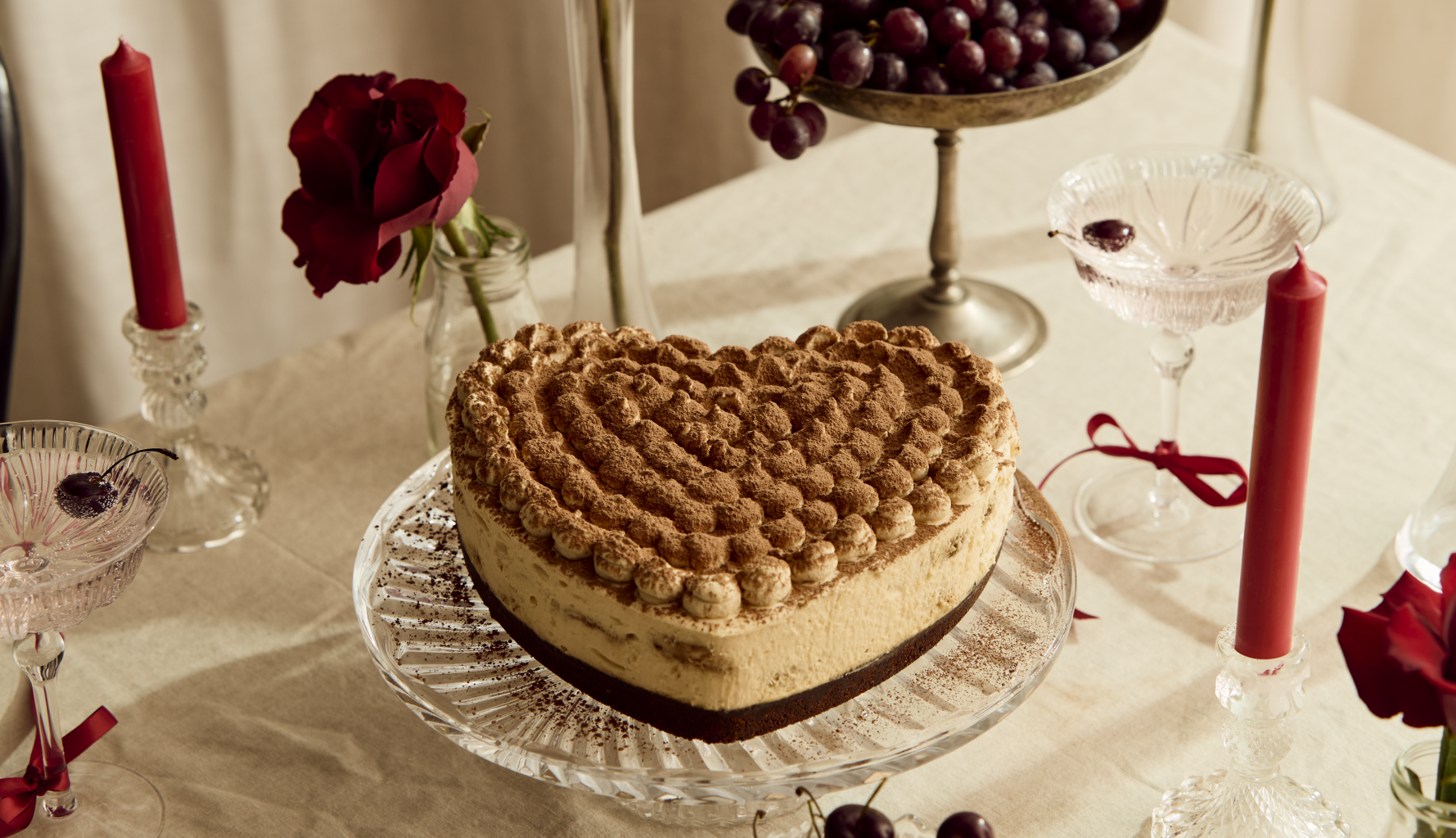 Tiramisu Heart Cake