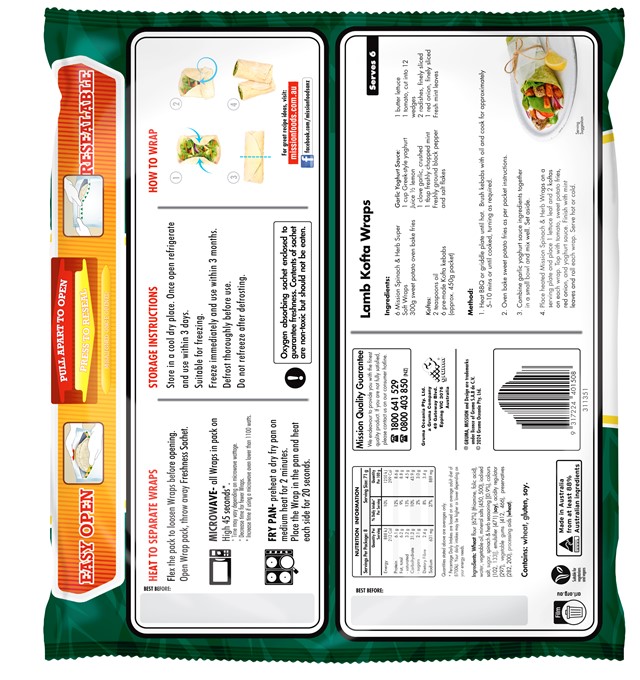 Mission Supersoft Spinachherb Back